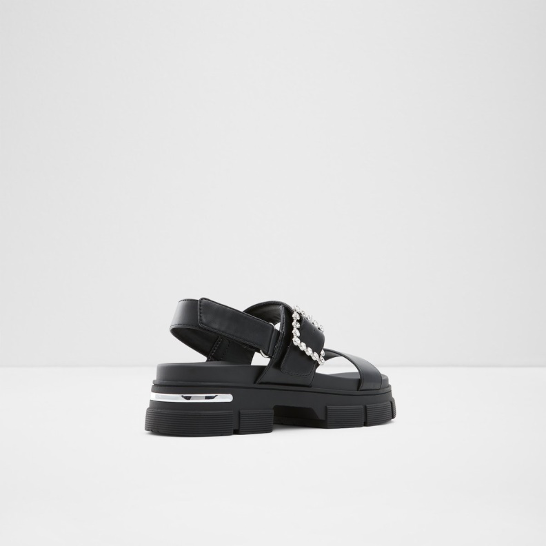 Corinne Flat Sandal Lug Sole Aldo Fashion Black