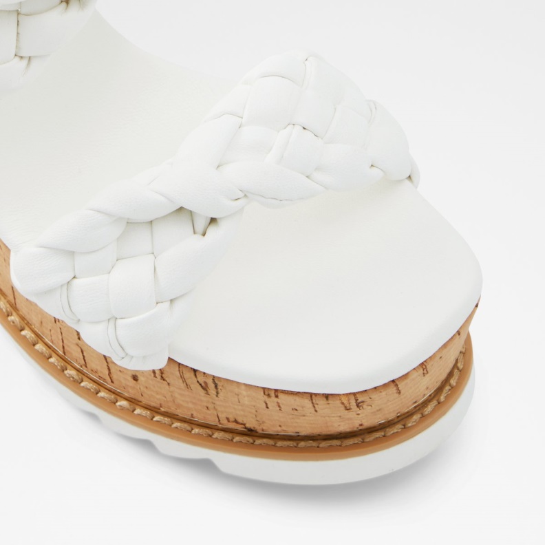 Fashion Aldo Corky Wedge Sandal Wedge Heel White