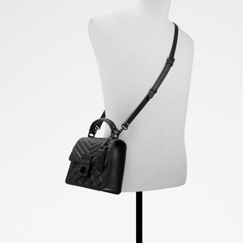 Black Aldo Fashion Cottin Top Handle Bag