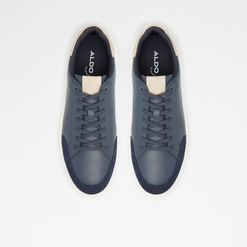 Fashion Navy Aldo Courtspec Low Top Sneaker Cup Sole