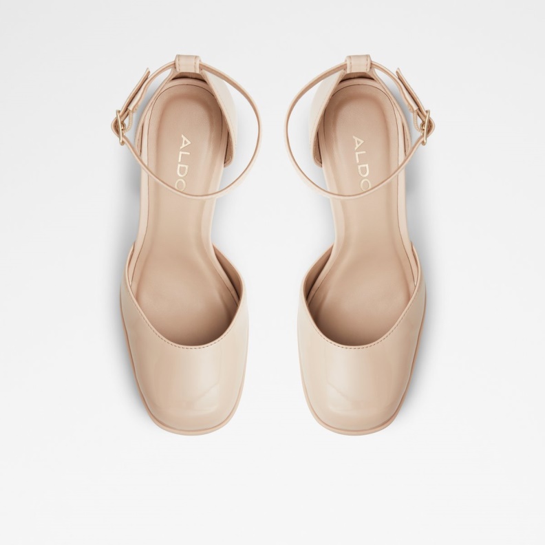 New Arrival Craybaen Ankle Strap Heeled Shoe Plateforme Aldo Fashion Bone