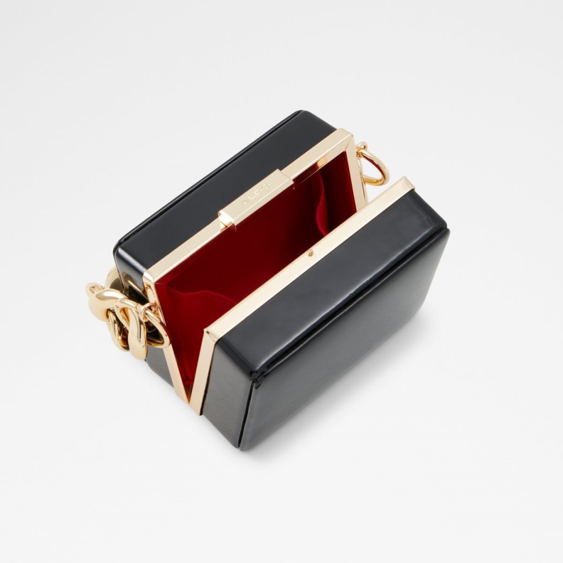 Aldo Fashion Cubetta Box Clutch Black