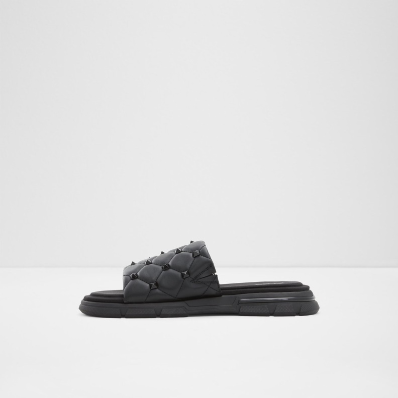Black Synthetic Smooth Cuciro Slide Sandal Fashion Aldo