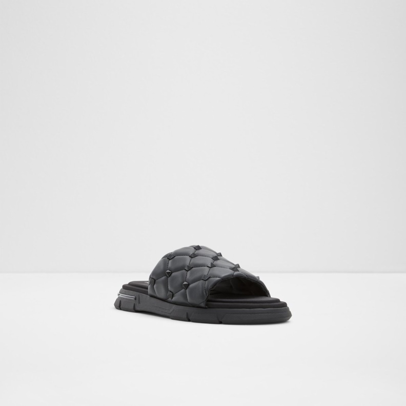 Black Synthetic Smooth Cuciro Slide Sandal Fashion Aldo