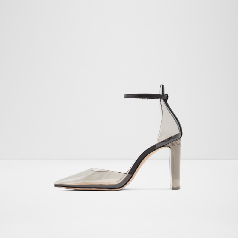 Aldo Deedee Strappy Heeled Shoe Cup Sole Black Fashion