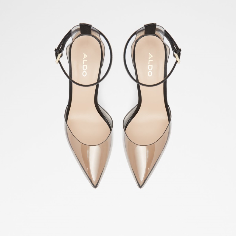 Aldo Deedee Strappy Heeled Shoe Cup Sole Black Fashion