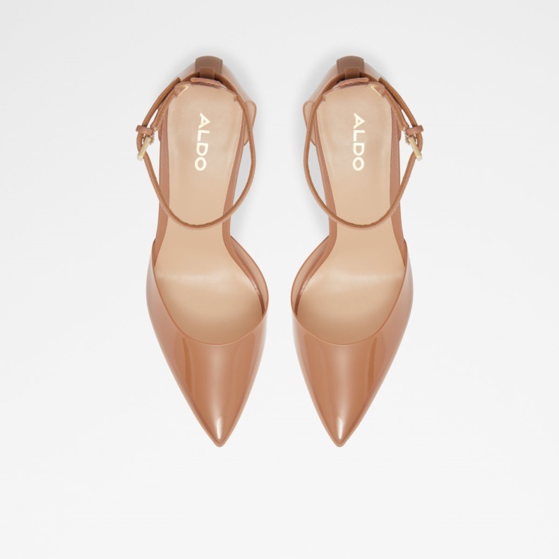 Aldo Fashion Deedee Strappy Heeled Shoe Cup Sole Bone