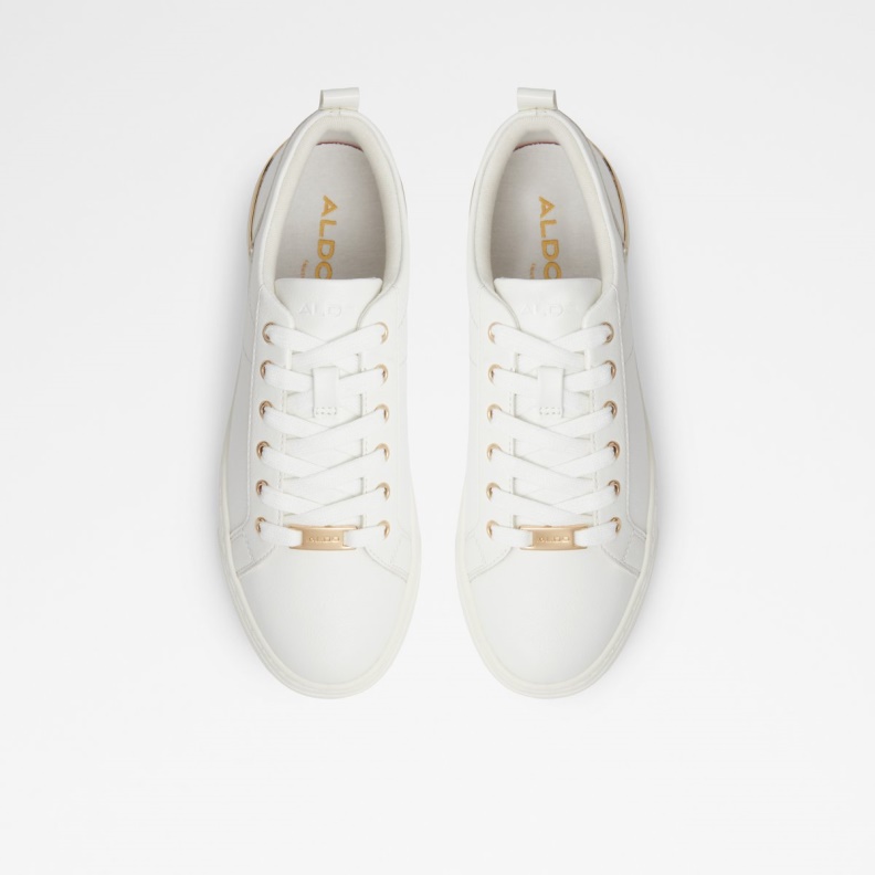 Fashion Aldo White Synthetic Smooth Dilathielle Low Top Sneaker Cup Sole