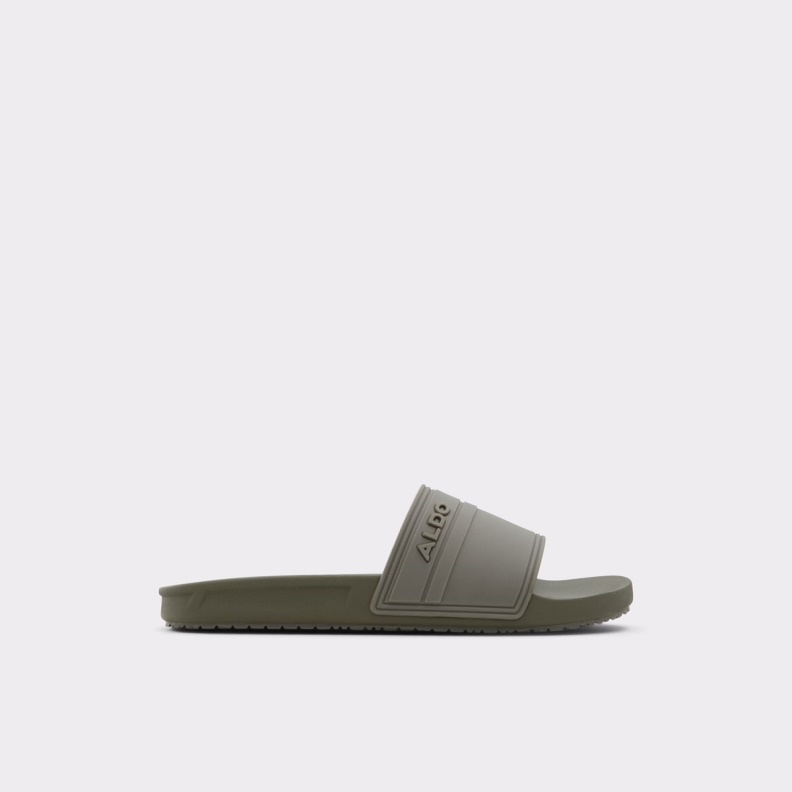 Fashion Green Synthetic Rubber Dinmore Slide Sandal Aldo