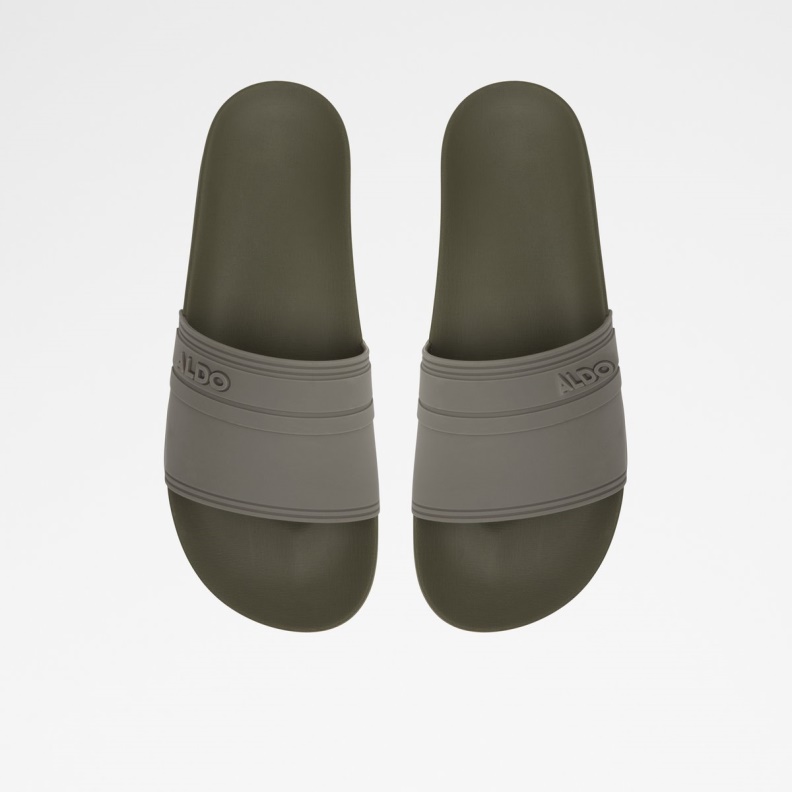 Fashion Green Synthetic Rubber Dinmore Slide Sandal Aldo