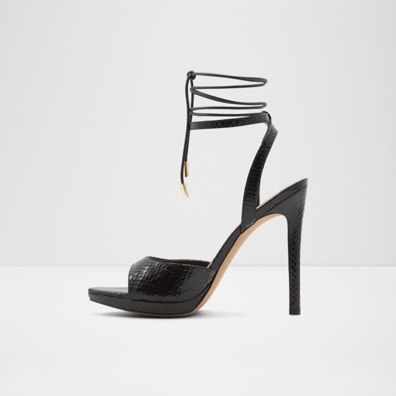 Fashion Black Docilla Strappy Heeled Sandal Stiletto Platform Aldo