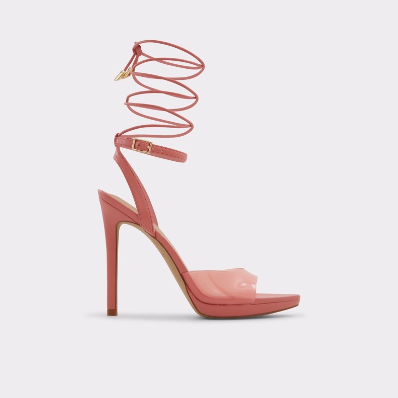 Fashion Pink Aldo Docilla Strappy Heeled Sandal Stiletto Platform