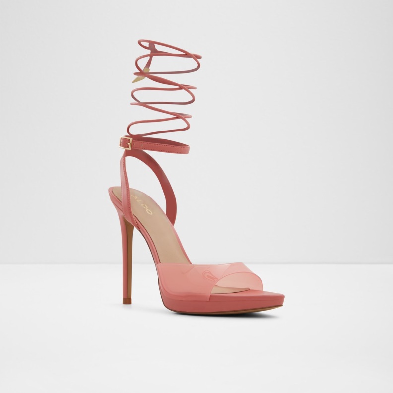Fashion Pink Aldo Docilla Strappy Heeled Sandal Stiletto Platform