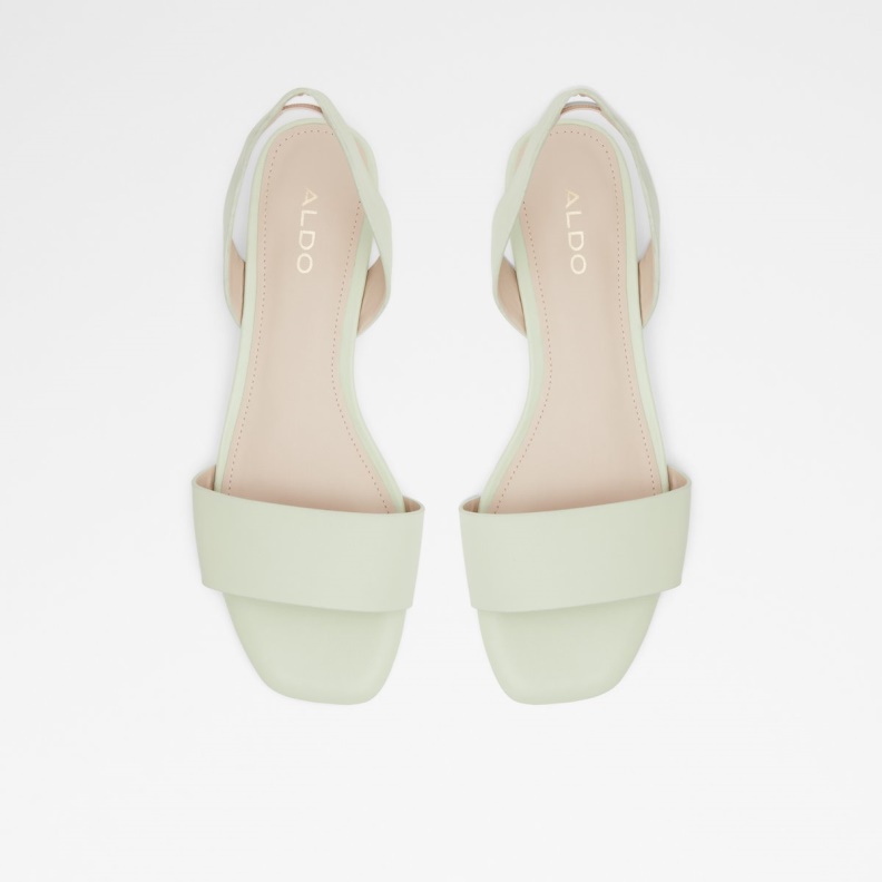 Bright Green Aldo Fashion Doredda Sling Back Flat Sandal Block Heel