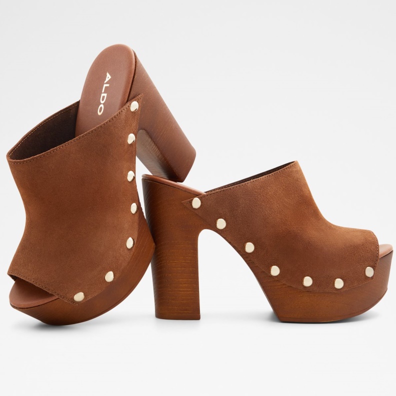 Drenania Heeled Mule Platform Brown Aldo Fashion