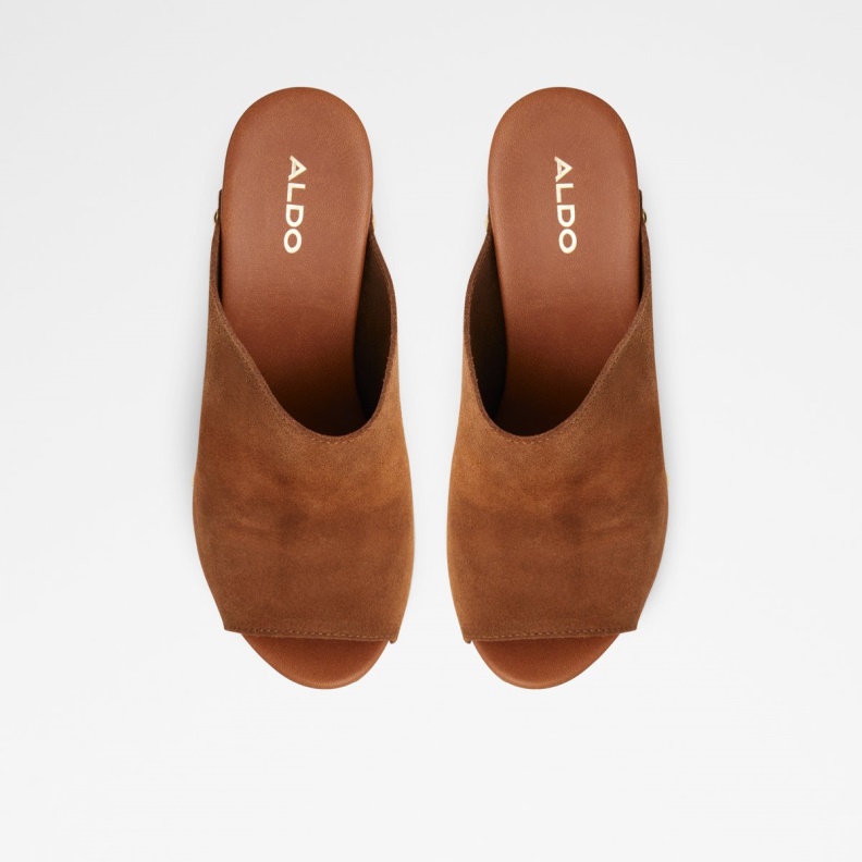 Drenania Heeled Mule Platform Brown Aldo Fashion