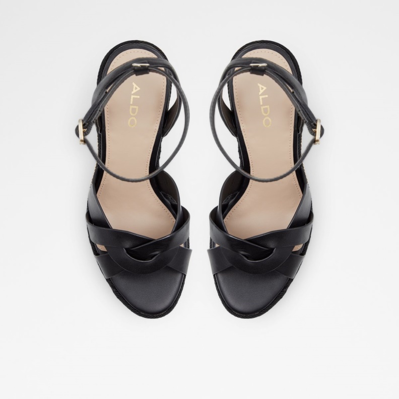 Droyers Wedge Sandal Wedge Heel Black Aldo Fashion