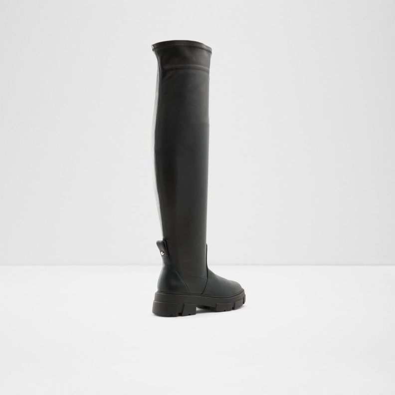Black Aldo Fashion Dweradia Over-The-Knee Boot Lug Sole