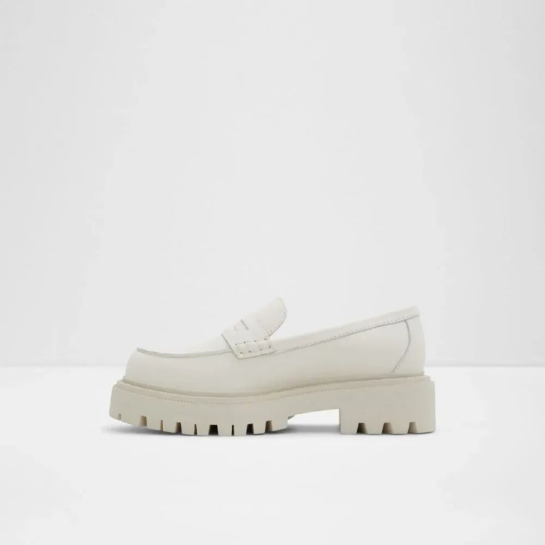 Fashion Aldo Bigstrut Women's Lug Sole Penny Loafer Other White