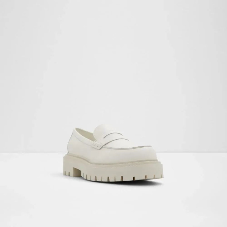 Fashion Aldo Bigstrut Women's Lug Sole Penny Loafer Other White