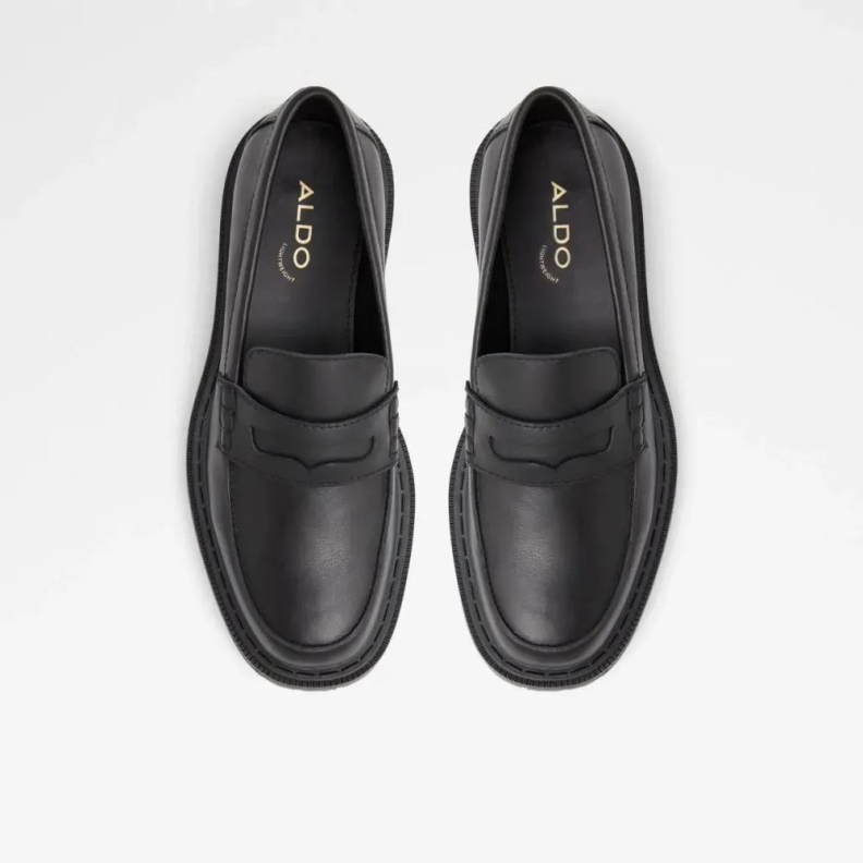 Other-Black Bigstrut Women's Lug Sole Penny Loafer Fashion Aldo