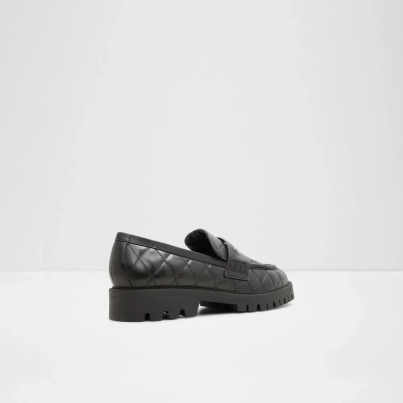 Fashion Black Moxy Women's Quilted Lug Sole Loafer Aldo