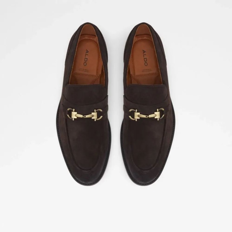 Fashion Dark-Brown Schergerflex Men's Slip-On Almond Toe Loafer Aldo