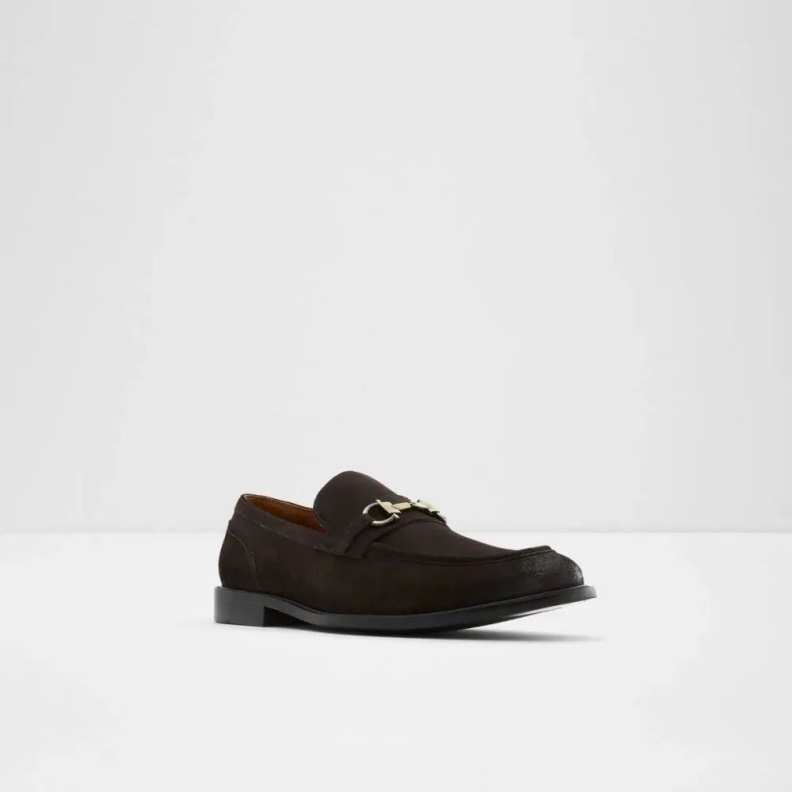 Fashion Dark-Brown Schergerflex Men's Slip-On Almond Toe Loafer Aldo