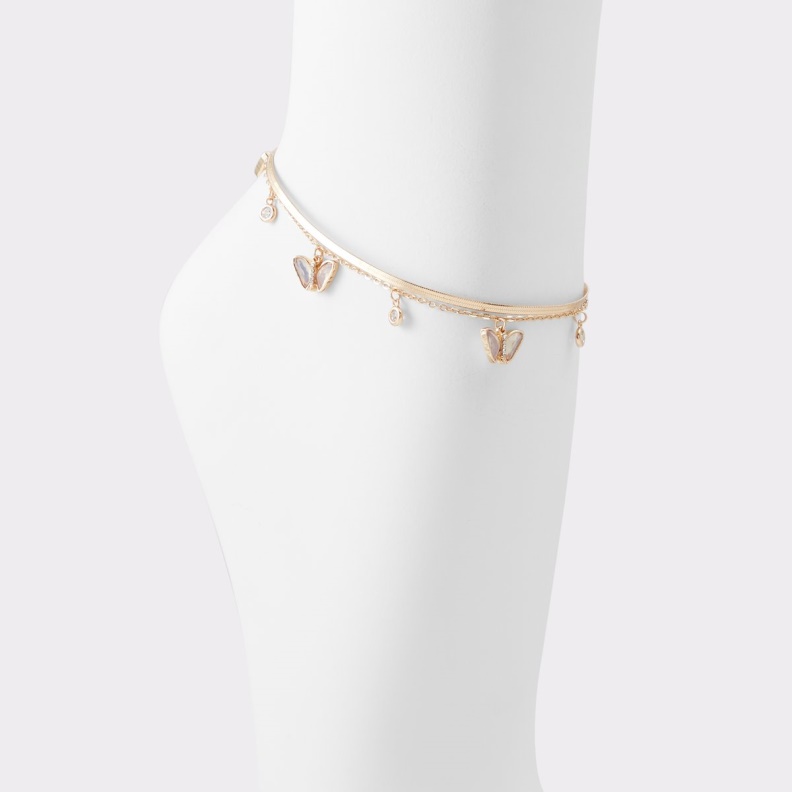 Gold-Clear Multi Fashion Aldo Eledena Anklet