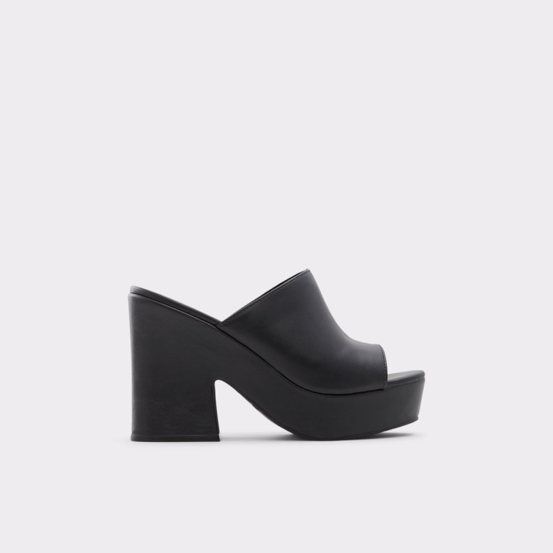 Black Ellara High Heel Slide Sandal Block Heel Aldo Fashion