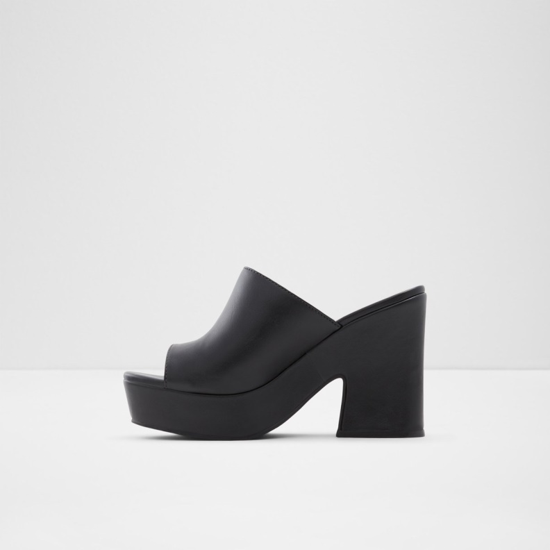 Black Ellara High Heel Slide Sandal Block Heel Aldo Fashion