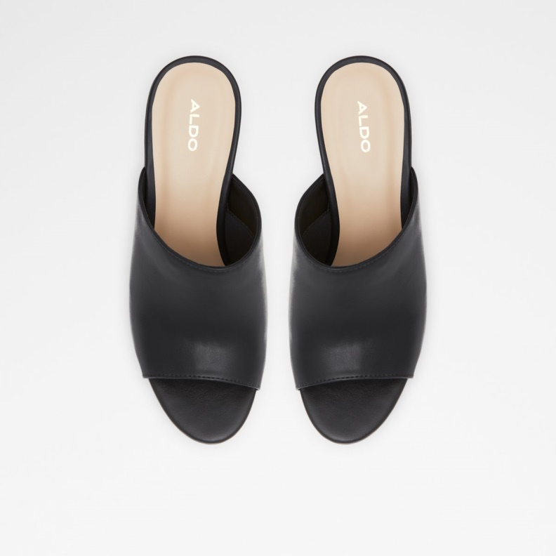 Black Ellara High Heel Slide Sandal Block Heel Aldo Fashion