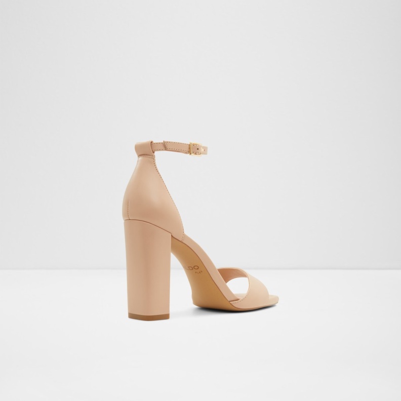 Aldo Light Beige Fashion Enaegyn Ankle Strap Heeled Sandal Cup Sole