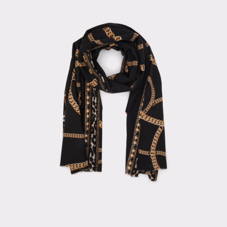 Aldo Black-Gold Multi Fashion Enobadanten Scarf