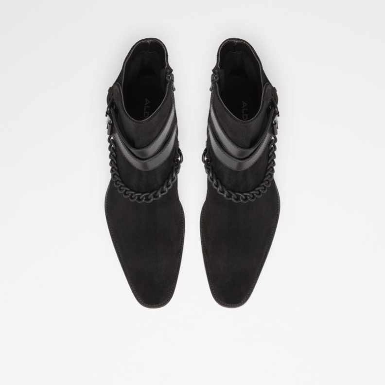 Aldo Eolophus Schwarz Leder Wildleder Mode