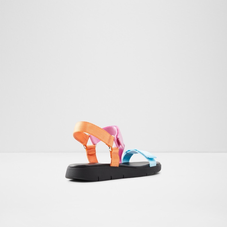 Fashion Aldo Bright Multi Eoweniel Strappy Flat Sandal