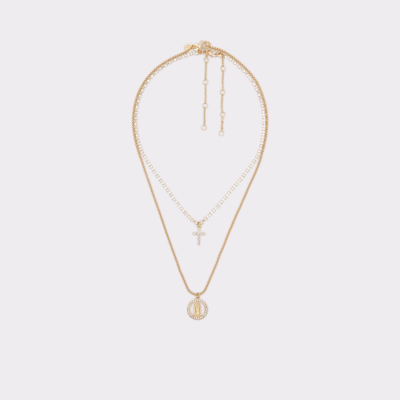 Gold-Clear Multi Aldo Fashion Eowoldan Necklace