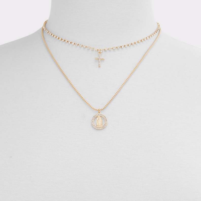 Gold-Clear Multi Aldo Fashion Eowoldan Necklace