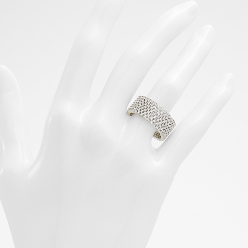 Silver-Clear Multi Aldo Fashion Ethirelith Ring