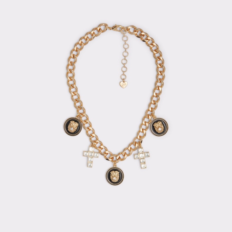 Aldo Fabbian Necklace Black-Gold Multi Fashion