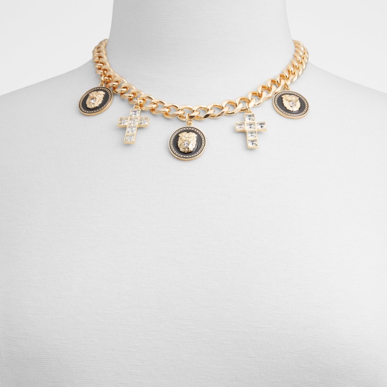 Aldo Fabbian Necklace Black-Gold Multi Fashion