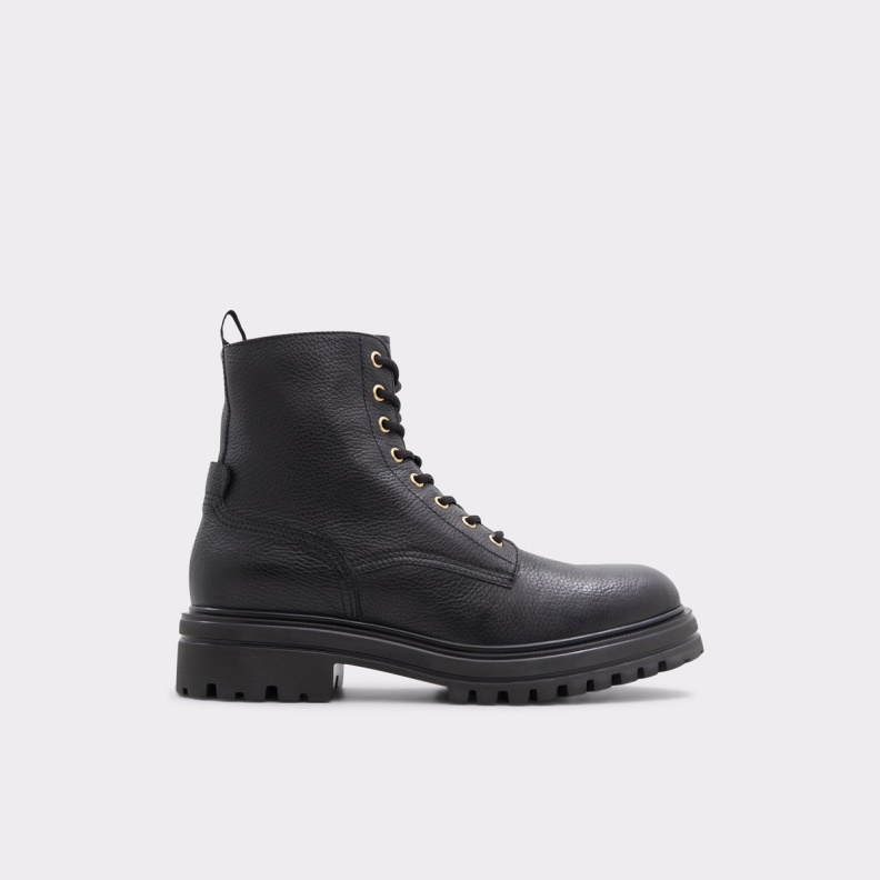 New Arrival Falconer Lace-Up Boot Lug Sole Fashion Aldo Black Leather Pebble