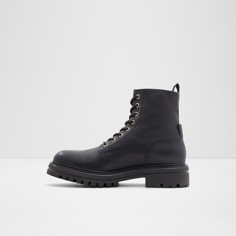 New Arrival Falconer Lace-Up Boot Lug Sole Fashion Aldo Black Leather Pebble