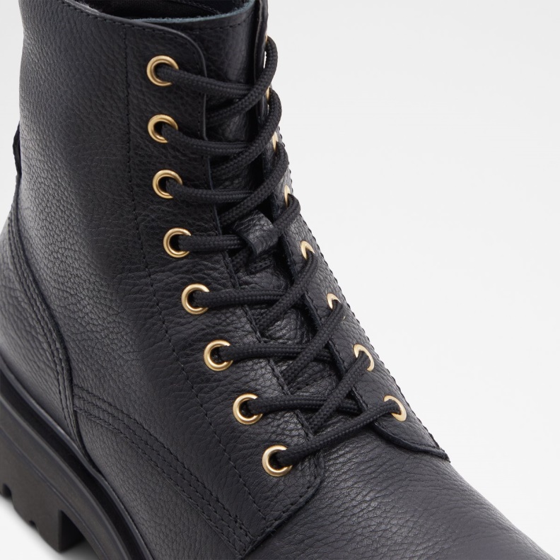 New Arrival Falconer Lace-Up Boot Lug Sole Fashion Aldo Black Leather Pebble