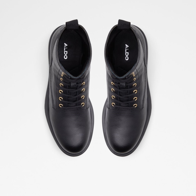 New Arrival Falconer Lace-Up Boot Lug Sole Fashion Aldo Black Leather Pebble