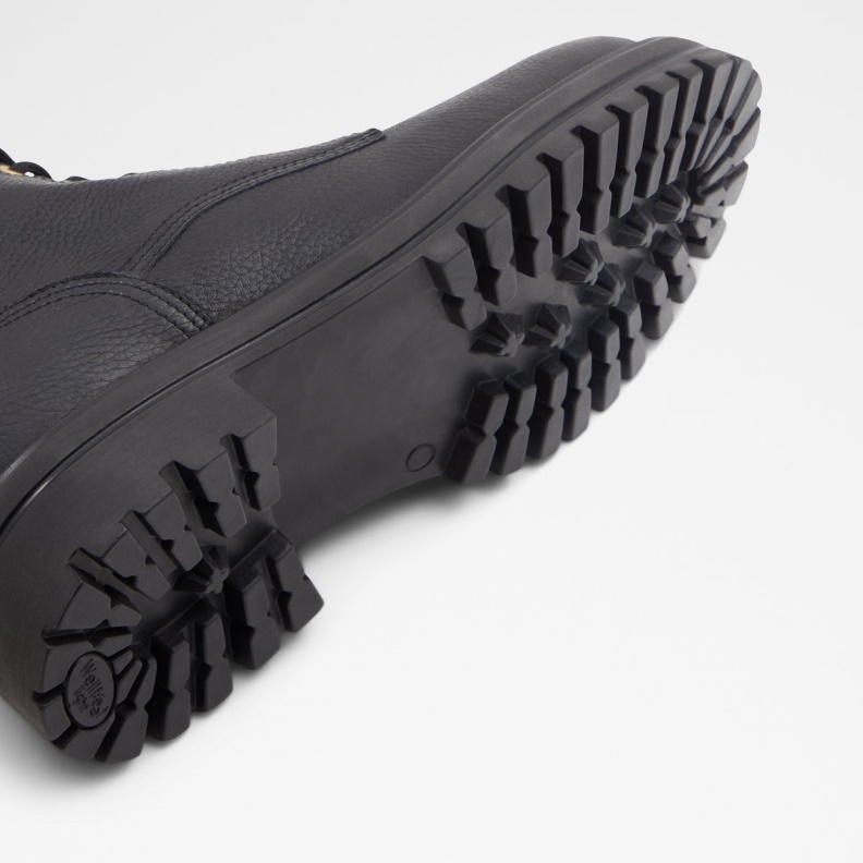 New Arrival Falconer Lace-Up Boot Lug Sole Fashion Aldo Black Leather Pebble