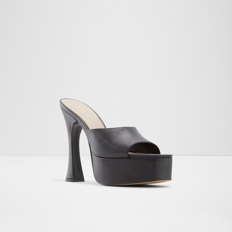 Fashion Black Aldo Faraah High Heel Sandal Block Heel