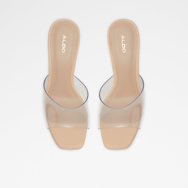 Fashion Aldo Clear Faraah High Heel Sandal Block Heel