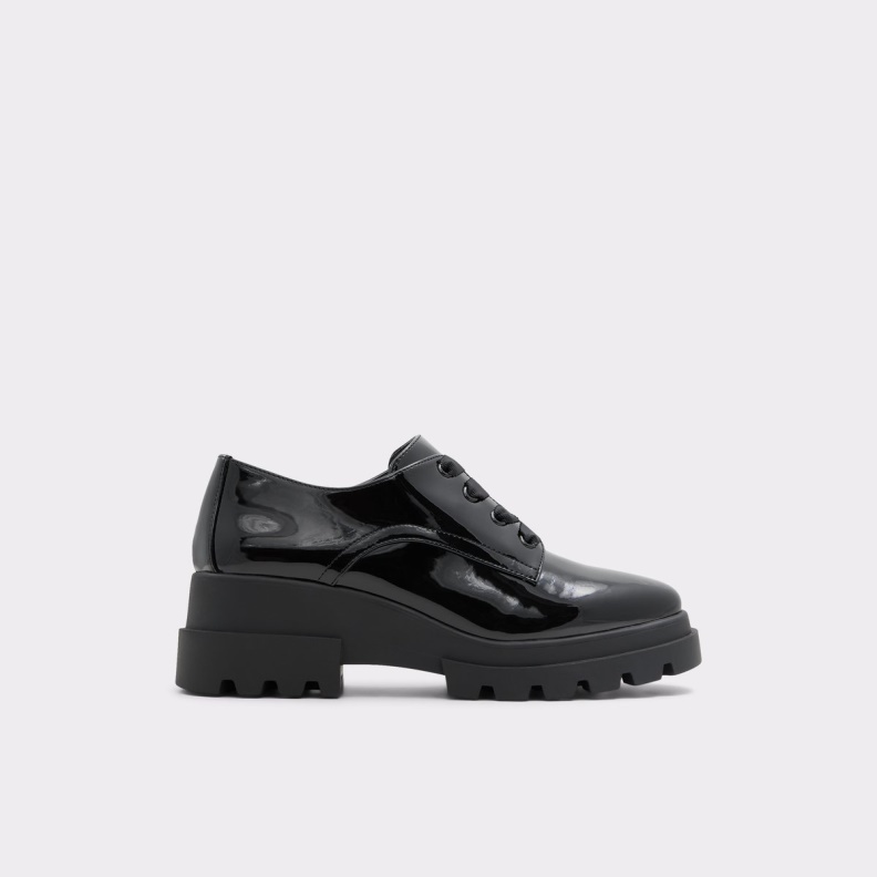 Fashion Aldo Black Farerel Oxford Shoe Lug Sole