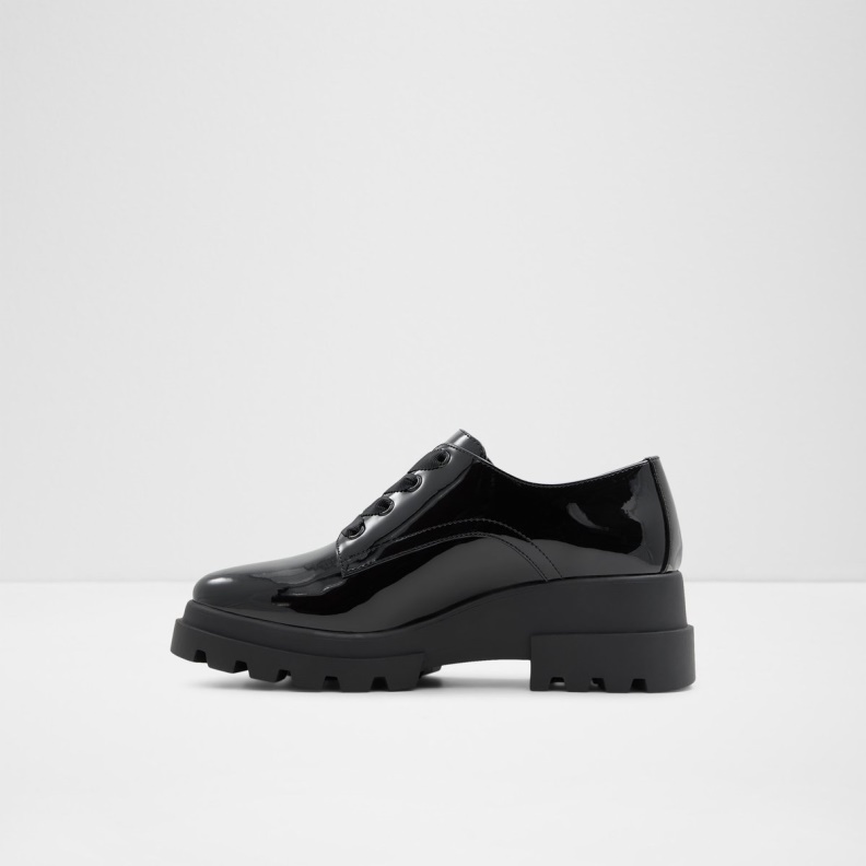 Fashion Aldo Black Farerel Oxford Shoe Lug Sole